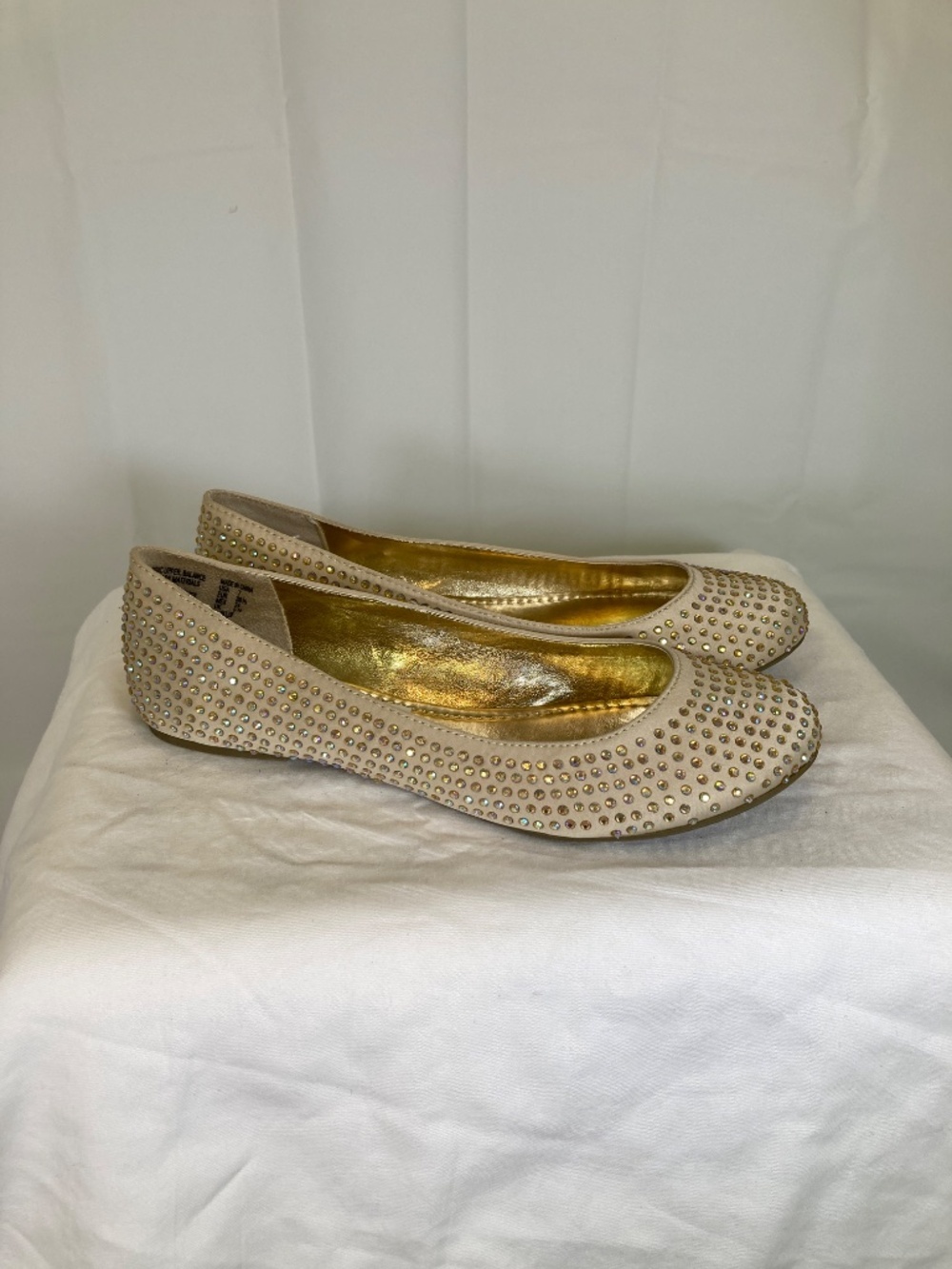 Brash Shoes Flats Sz 7 Gemini Champagne New in Box Crystal Accents Payless Shoe - Picture 5 of 13